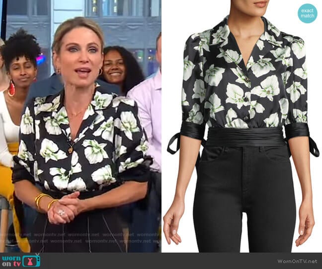 Delphina Top by Cinq a Sept worn by Amy Robach on Good Morning America