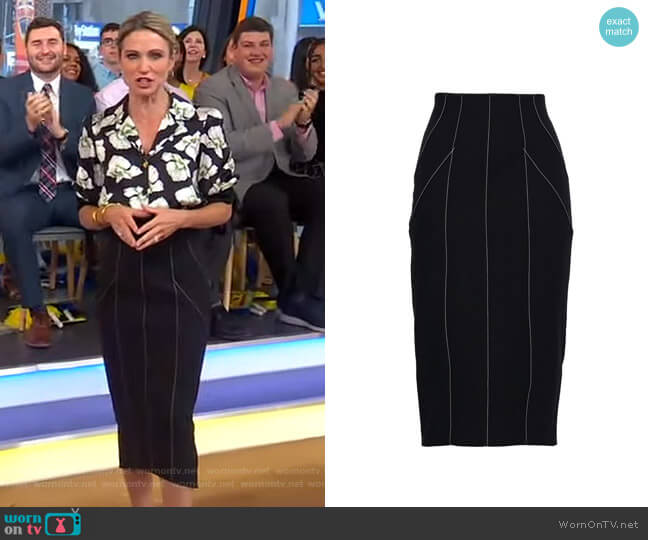 Ali Skirt by Cinq a Sept worn by Amy Robach on Good Morning America