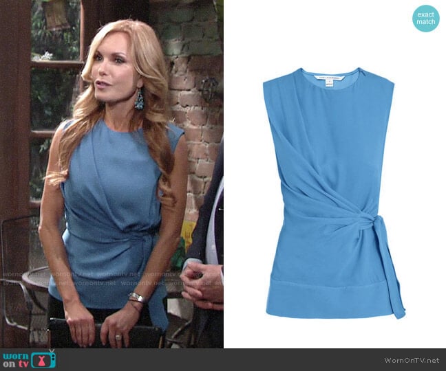 Diane von Furstenberg Grandie Top worn by Lauren Fenmore (Tracey Bregman) on The Young and the Restless