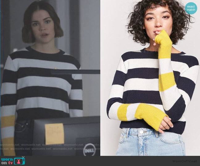 Striped Sweater by Forever 21 worn by Callie Foster (Maia Mitchell) on Good Trouble