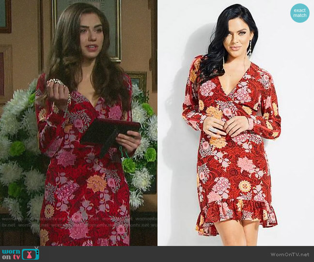 Guess Elysian Printed Dress worn by Ciara Brady (Victoria Konefal) on Days of our Lives