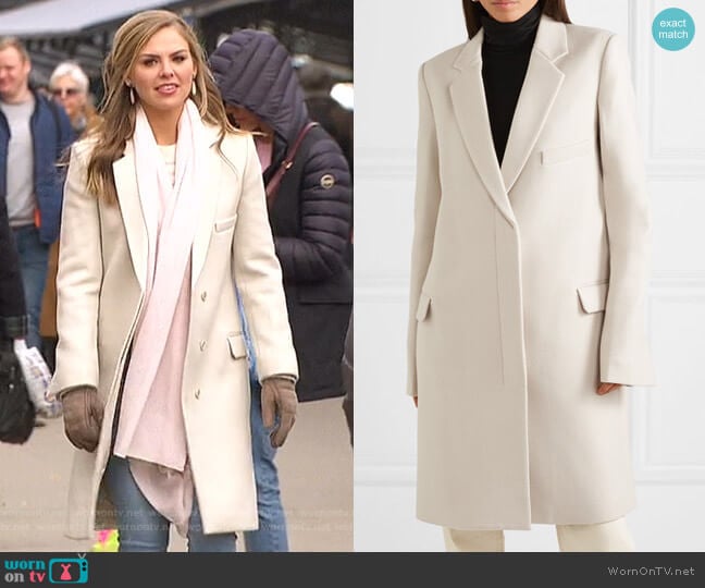 Wool Coat by Helmut Lang worn by Hannah Brown on The Bachelorette