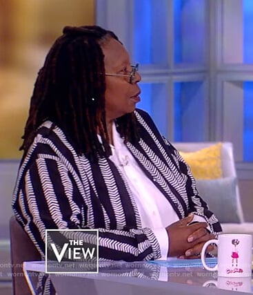 Whoopi’s striped long tunic on The View