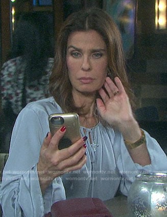 Hope’s tie neck and cuff blouse on Days of our Lives