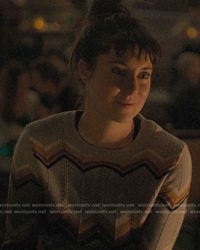 Jane's chevron stripe sweater on Big Little Lies