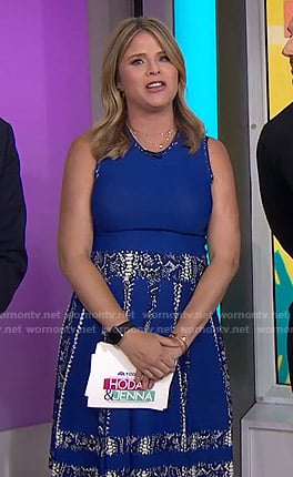 Jenna’s blue snake print dress on Today