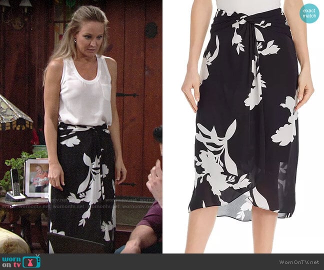 Joie Arlissa Skirt worn by Sharon Newman (Sharon Case) on The Young and the Restless