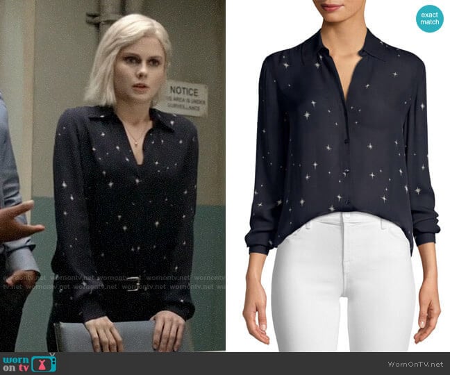 L'Agence Nina Star Print Blouse worn by Liv Moore (Rose McIver) on iZombie