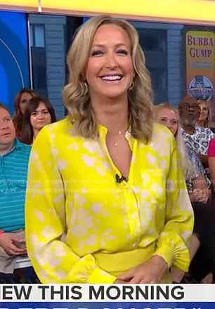 Lara’s yellow floral blouse on Good Morning America