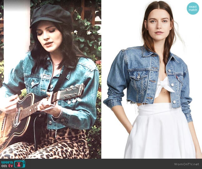 Levi's Cropped Trucker Jacket worn by Tessa Porter (Cait Fairbanks) on The Young and the Restless