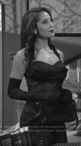 Lily’s vintage style halter dress on The Young and the Restless