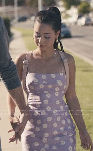 WornOnTV: Maddy's purple daisy print dress on Euphoria