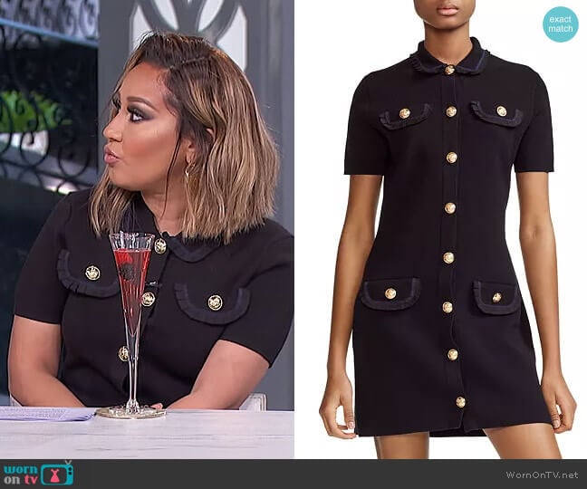 Ravena Dress by Maje worn by Adrienne Houghton on The Real