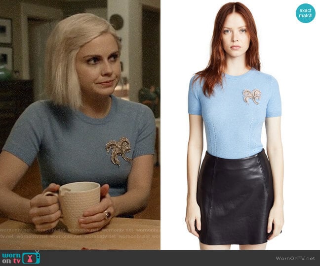 No.21 Embellished Short Sleeve Sweater worn by Liv Moore (Rose McIver) on iZombie