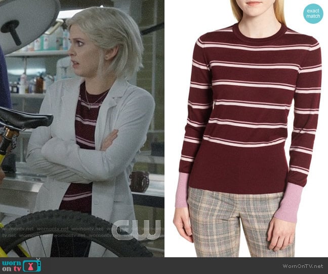 Nordstrom Signature  Stripe Cashmere Sweater worn by Liv Moore (Rose McIver) on iZombie