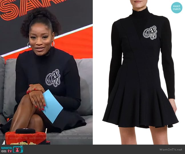 WornOnTV: Keke’s black dress with Off patch on GMA Strahan And Sara ...