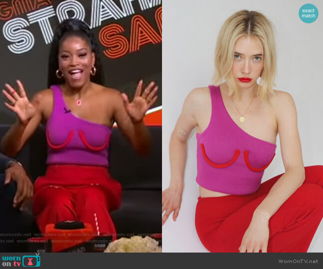 One Shoulder Tank  by Orseund Iris worn by Keke Palmer on Good Morning America