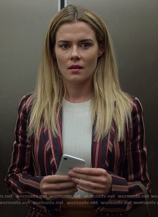 Trish's pink striped blazer on Jessica Jones