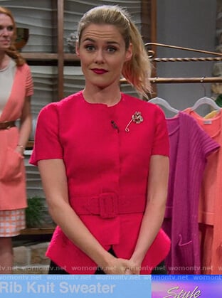 Trish's pink tweed belted jacket on Jessica Jones