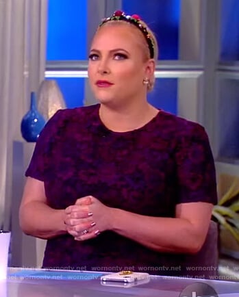 Meghan’s floral lace sheath dress on The View