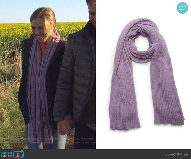 Donna Rib Knit Scarf by Rag & Bone worn by Hannah Brown on The Bachelorette