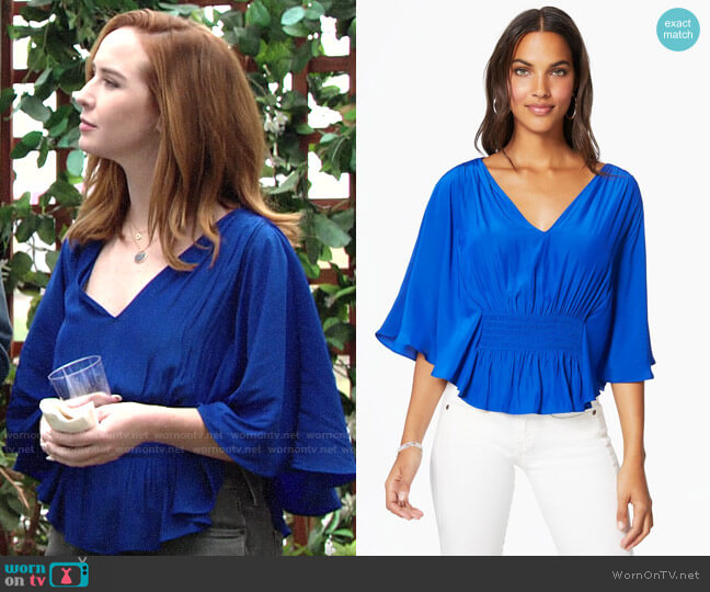 Ramy Brook Lizzy Top worn by Mariah Copeland (Camryn Grimes) on The Young and the Restless