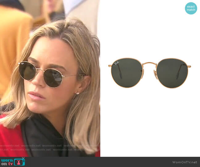 Round Metal Sunglasses by Ray-Ban worn by Teddi Mellencamp Arroyave  on The Real Housewives of Beverly Hills