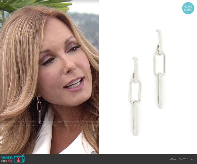 Rebecca Minkoff Signature Chain Link Earrings worn by Lauren Fenmore (Tracey Bregman) on The Young and the Restless