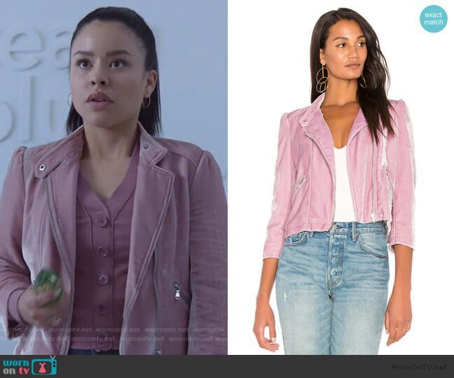 WornOnTV: Mariana’s pink cropped cardigan and jacket on Good Trouble ...