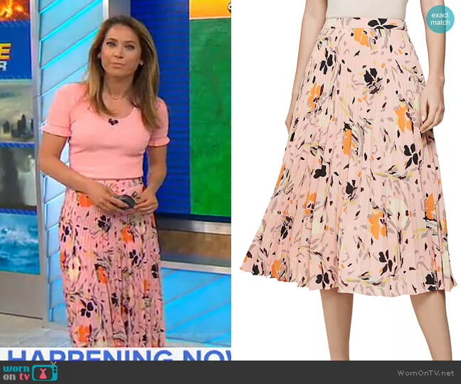 Andi Skirt by Reiss worn by Ginger Zee  on Good Morning America