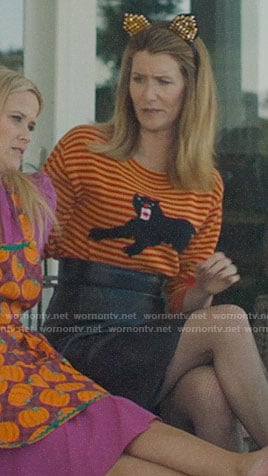 Renata's striped cat sweater on Big Little Lies