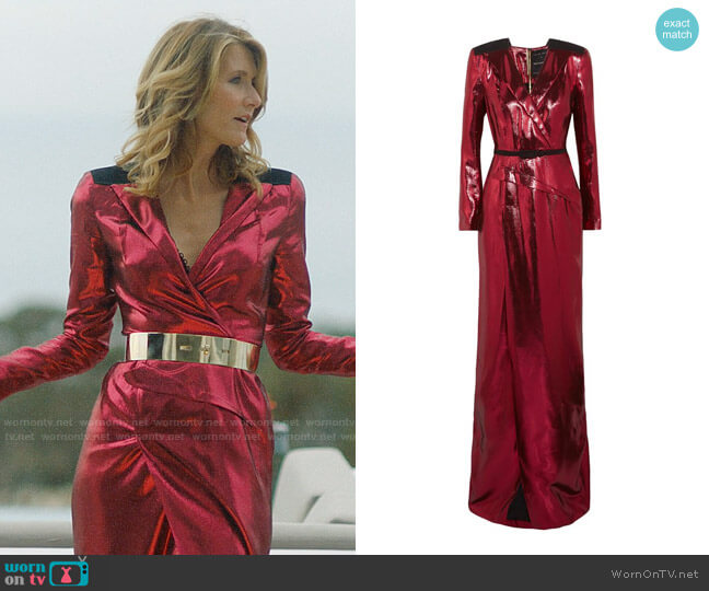 Roland Mouret Zodiac Gown worn by Renata Klein (Laura Dern) on Big Little Lies