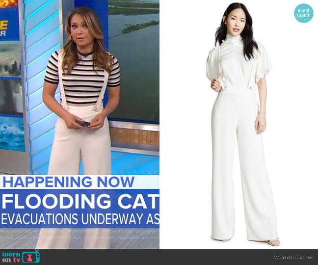 Adelie Overalls by Ronny Kobo worn by Ginger Zee on Good Morning America