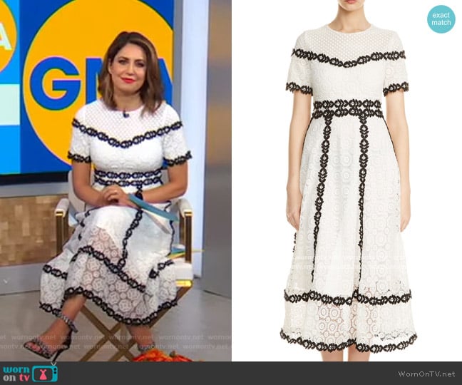 WornOnTV: Cecilia’s white lace midi dress on Good Morning America ...