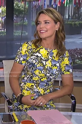 Savannah’s yellow floral dress on Today