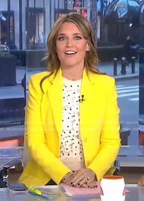 Savannah’s yellow blazer on Today