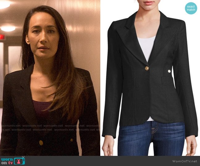 Smythe Duchess Blazer worn by Hannah Wells (Maggie Q) on Designated Survivor