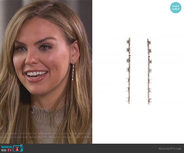 Soho Diamond Long Bar Earring by Dilamani worn by Hannah Brown on The Bachelorette