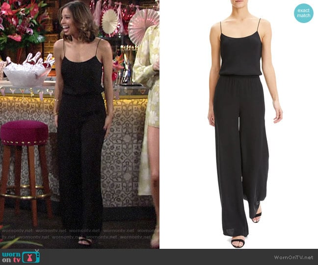 WornOnTV: Elena’s black jumpsuit at Lola’s bridal shower on The Young ...