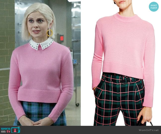 Topshop Cash Ottoman Crop Sweater worn by Liv Moore (Rose McIver) on iZombie