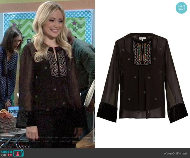 Vevlet by Graham & Spencer Becky Top worn by Lulu Spencer Falconeri (Emme Rylan) on General Hospital