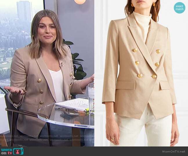 WornOnTV: Carissa’s beige blazer on E! News Daily Pop | Carissa Loethen ...