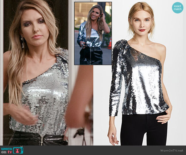 Veronica Beard Lantana Sequin Top worn by Audrina Patridge (Audrina Patridge) on The Hills New Beginnings