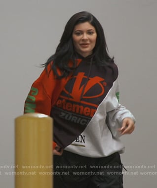 WornOnTV: Kylie's mixed print hoodie on Keeping Up with the Kardashians | Kylie  Jenner | Clothes and Wardrobe from TV