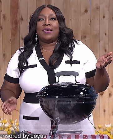 Loni’s white contrast dress on The Real