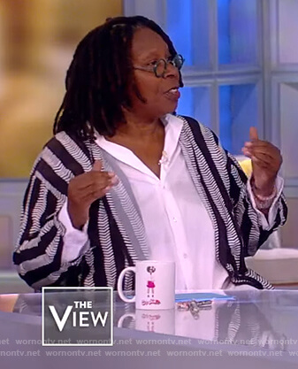 Whoopi’s striped long tunic on The View