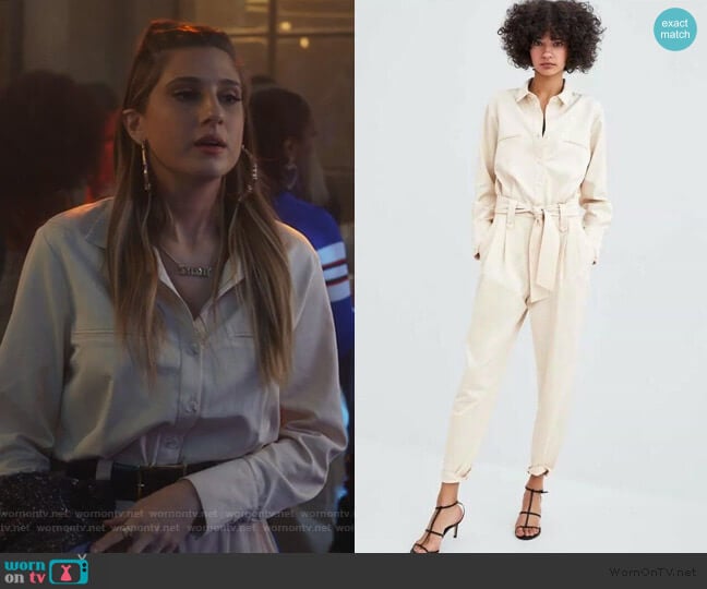 Belted Jumpsuit by Zara worn by Nomi Segal (Emily Arlook) on Grown-ish