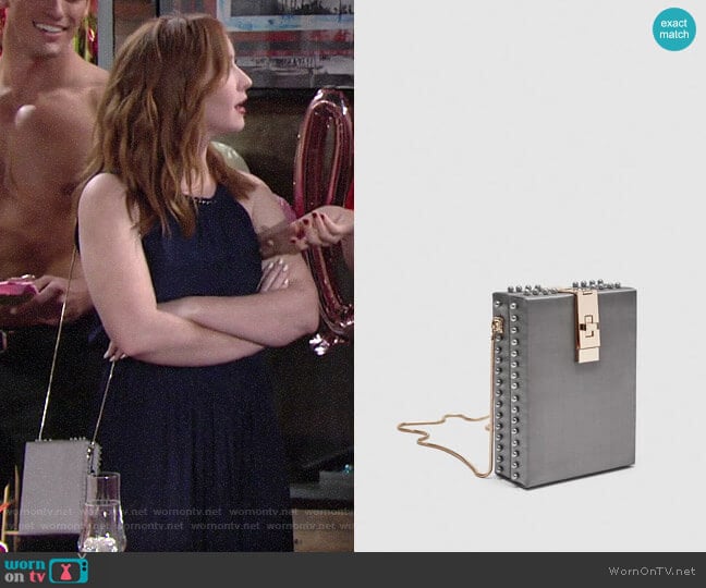 Zara Box Bag with Beads worn by Mariah Copeland (Camryn Grimes) on The Young and the Restless