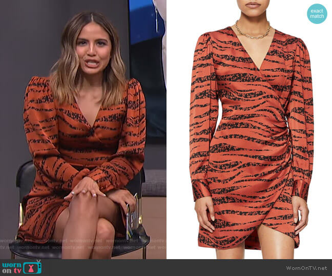 WornOnTV: Erin’s orange zebra print dress on E! News | Erin Lim ...