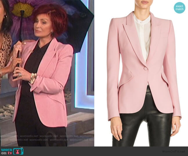 One-Button Jacket by Alexander McQueen worn by Sharon Osbourne on The Talk